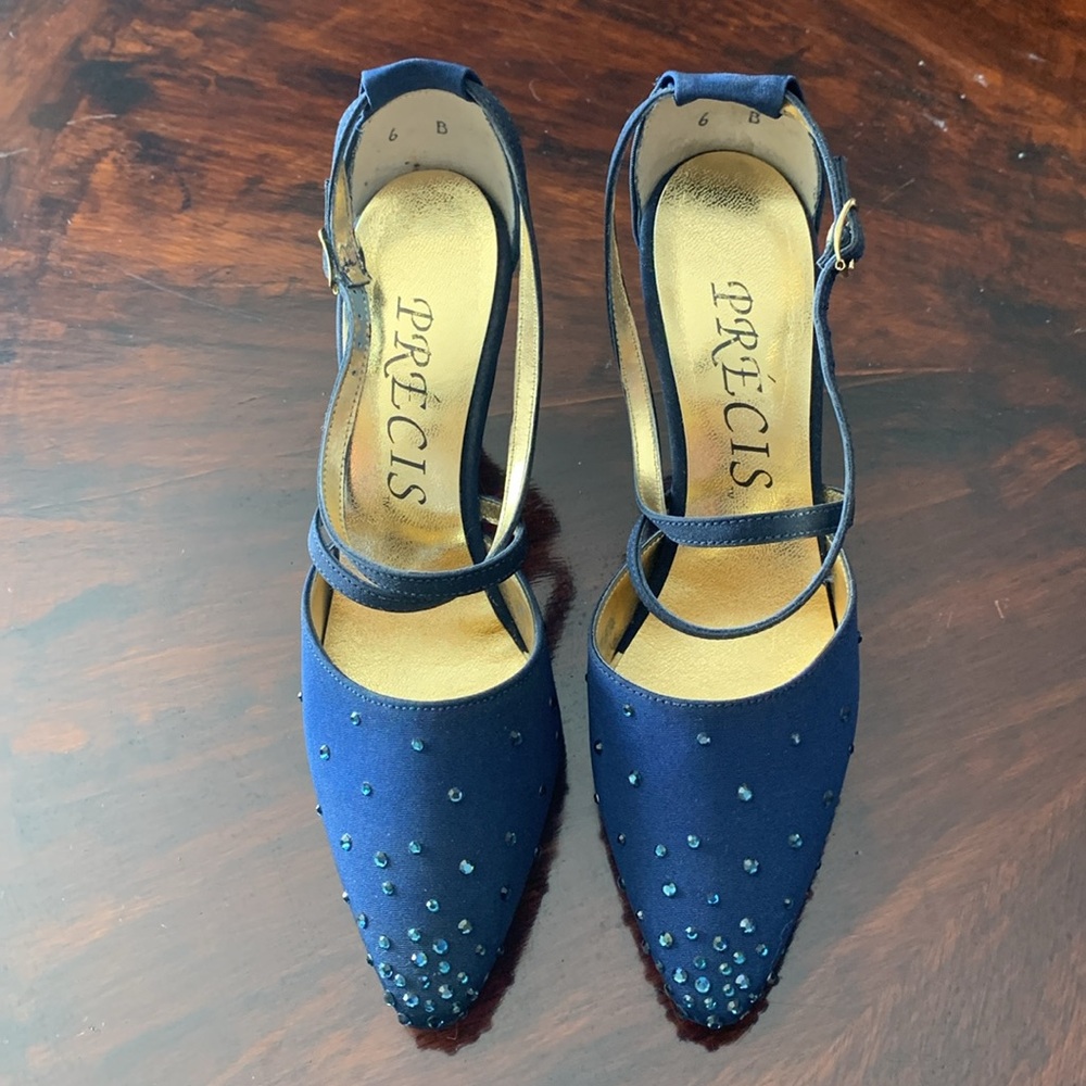 Navy blue PRECIS heel vintage